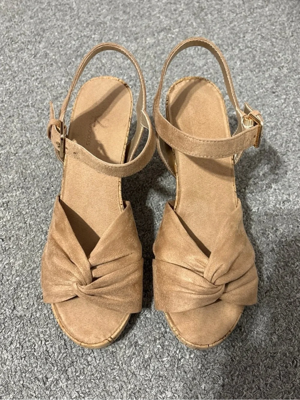 A2 By Aerosoles Brown Wedge Sandals